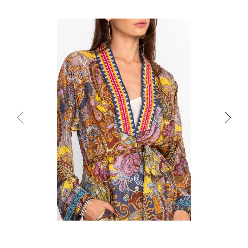 Johnny Was Sandalwood Tove Silk Kimono small NEW - Picture 6 of 14